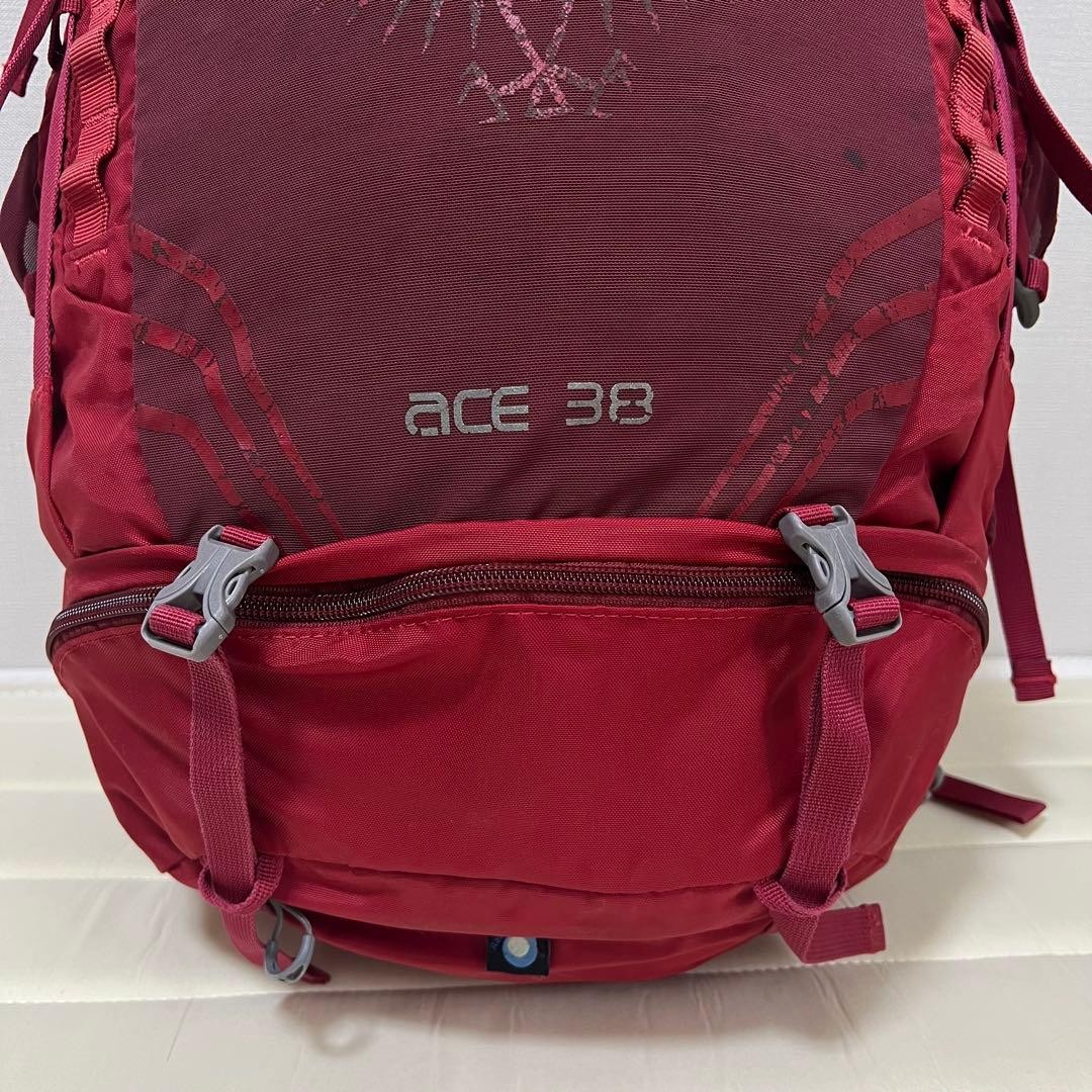 Osprey ACE 38 Backpack 38L Red Adjustable Straps Used 3