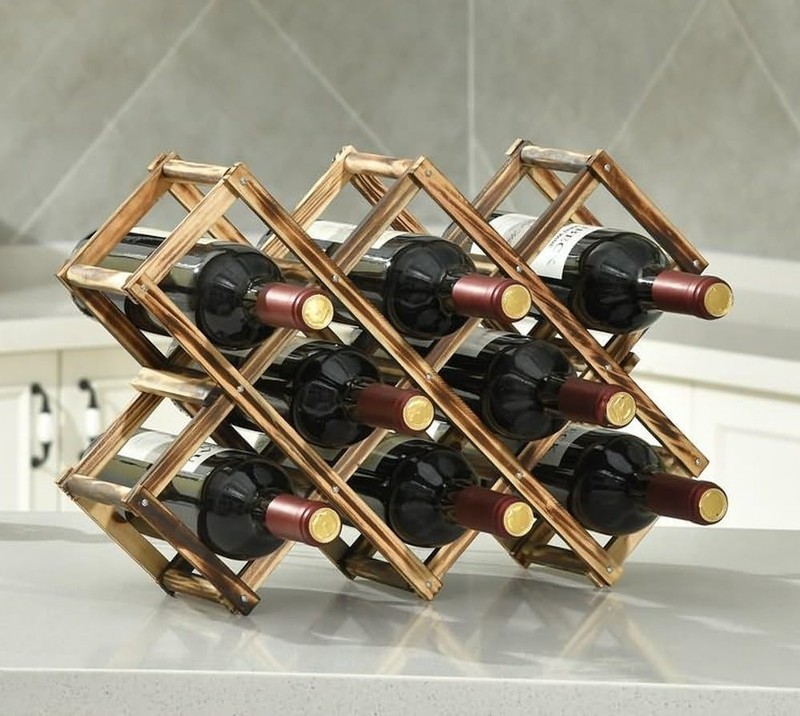 Botellero apilable independiente para encimeras y armarios con diseño plegable. gallery