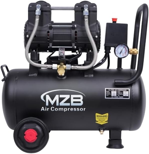 6.4 Gallon Ultra Quiet Air Compressor 110V for Spray Painting & Auto Repair 70db gallery