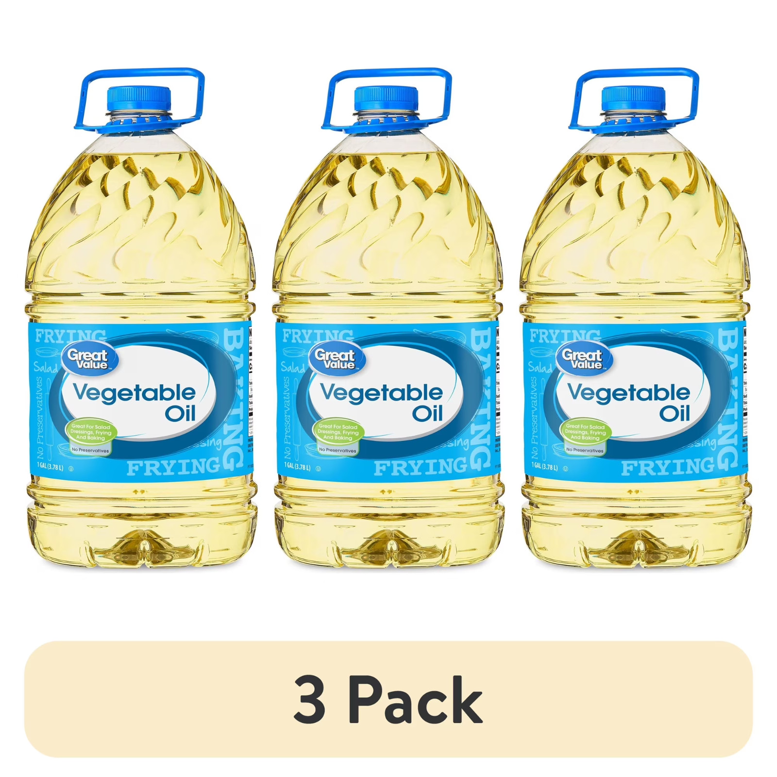 (3 pack) Great Value Vegetable Oil, Heart Healthy and Versatile, 1 Gallon Bottle gallery