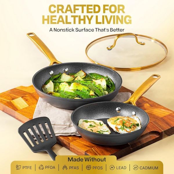Granitestone Armor Max Gold 14 in Nonstick Heavy Duty Hard Anodized Sauté Pan gallery