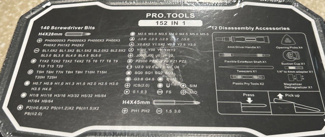 JOREST 152 In 1 Screwdriver Set NEW Sealed Magnetic Pro Tools Electronics Repair gallery