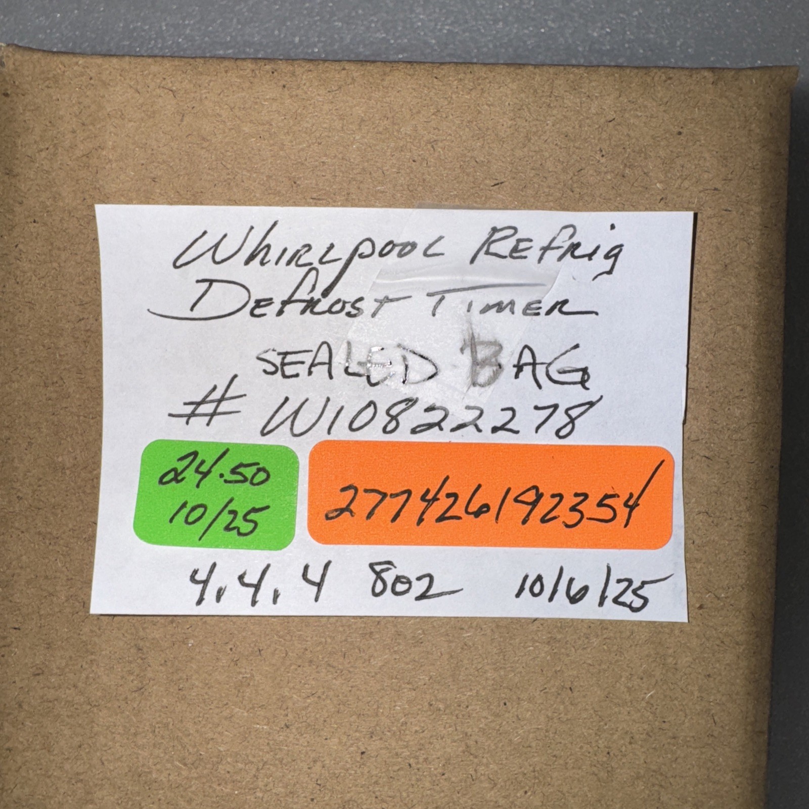 W10822278 Whirlpool Refrigerator Defrost Timer Genuine FSP OEM New gallery