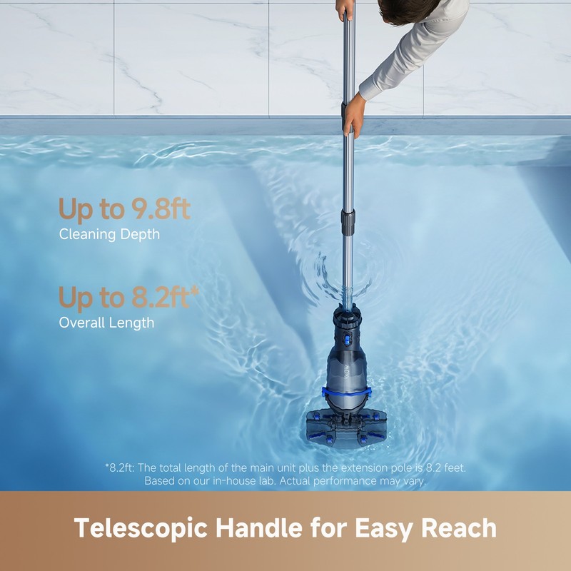 MOVA Handler V10 Cordless Handheld Pool Vacuum, 4,200LPH Suction 60min Runtime gallery