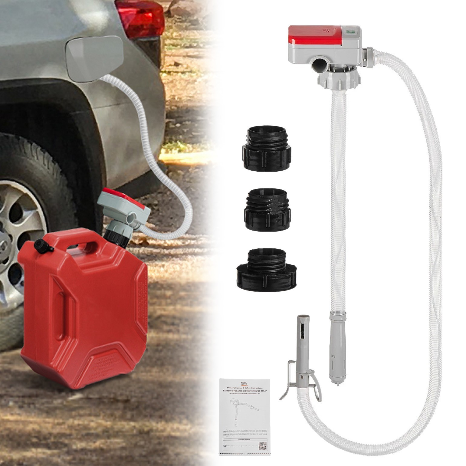 Battery Powered Electric Fuel Transfer Pump Portable for Gas Oil Water Liquid gallery