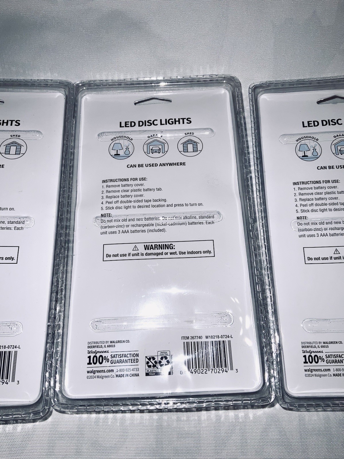BATTERIES INCLUDED Tap push Disc puck LED Lights 9 Pack Household, Garage, Shed gallery