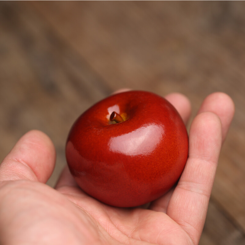 Color Change Tea Pet Apple Design Purple Clay Yixing Zisha Tea Play Small China gallery
