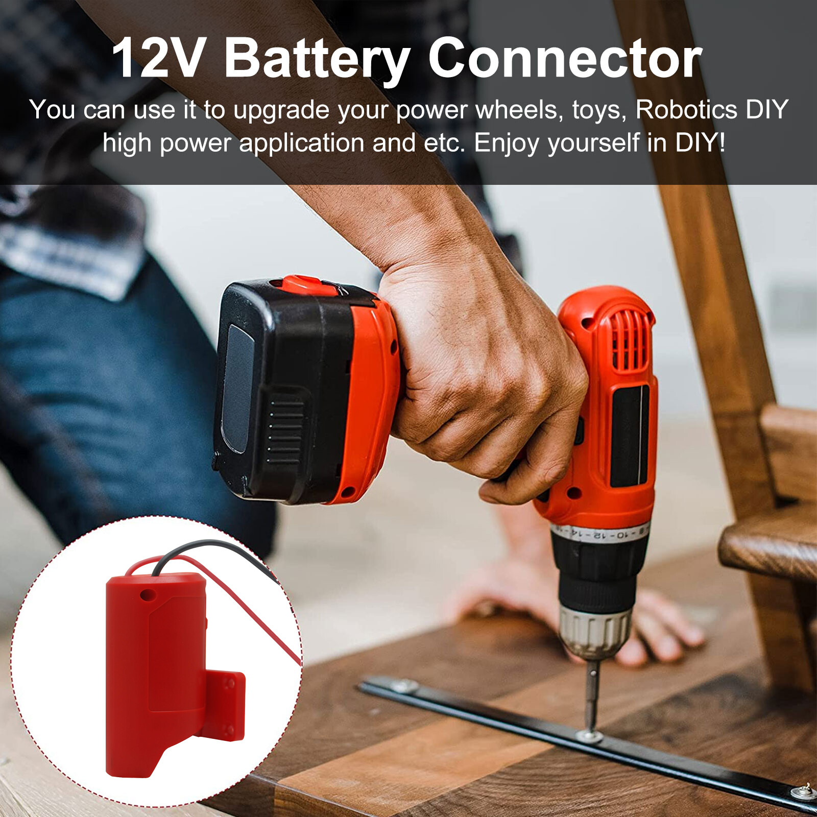 1-2X DIY Power Wheels Adapter Holder Compatible With Milwaukee M12 12V Battery gallery