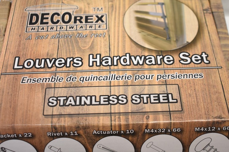 DecoRex Louvers Hardware Set For Blinds/Shutters DHLH-01 Stainless Steel Finish gallery