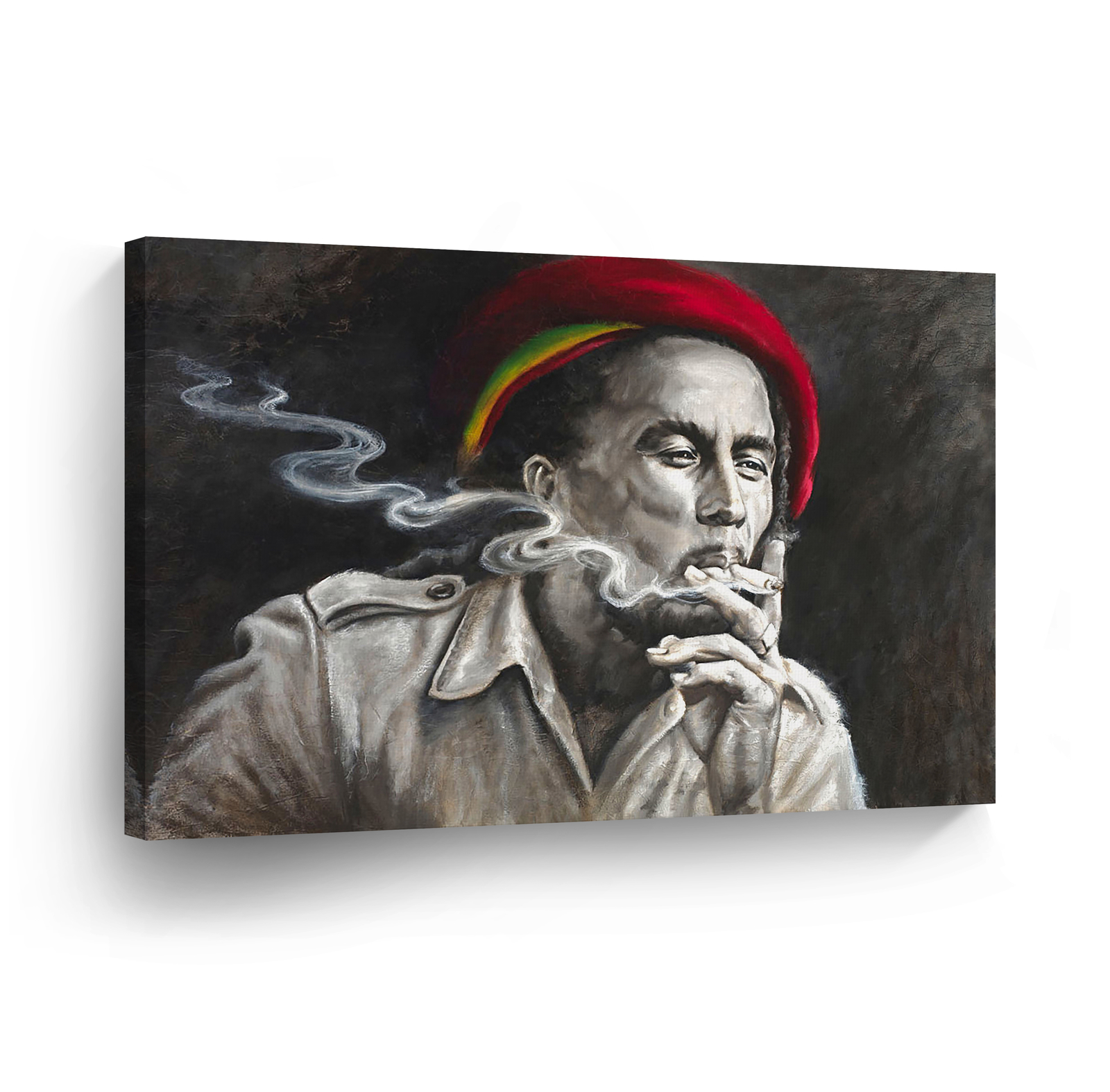 SMOKE WEED WALL ART Bob Marley Marijuana Leaf Get High Canvas Print Home Decor gallery