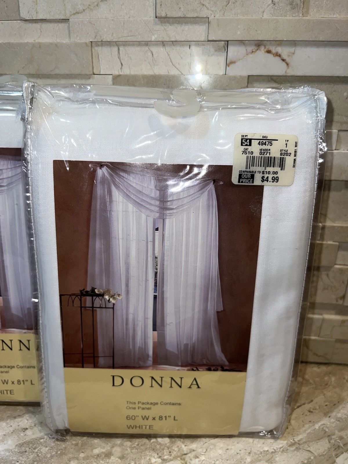 60” X 81” 2 Panels Sheer Window White Curtain Set gallery