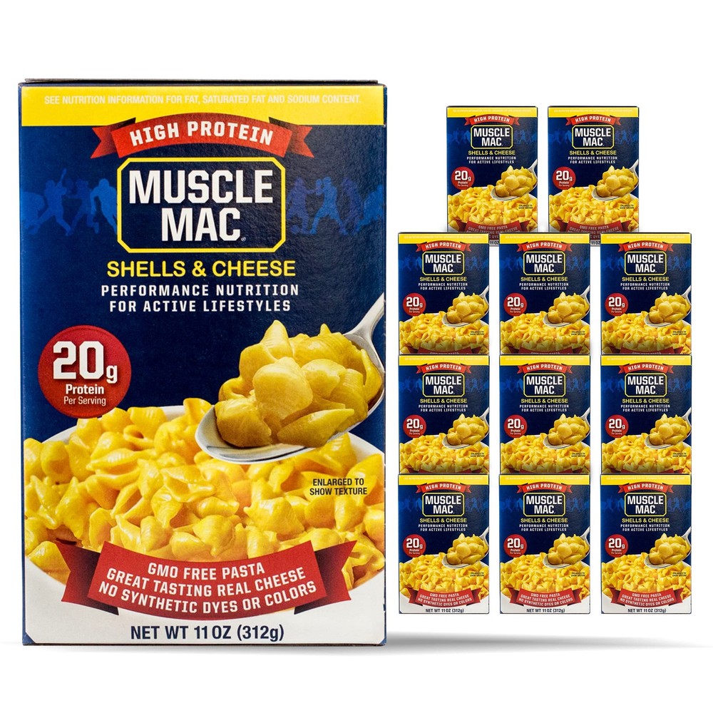 Muscle Mac® | Shells & Cheese Pasta For All Ages, 20 Grams Of Protein Per Ser...