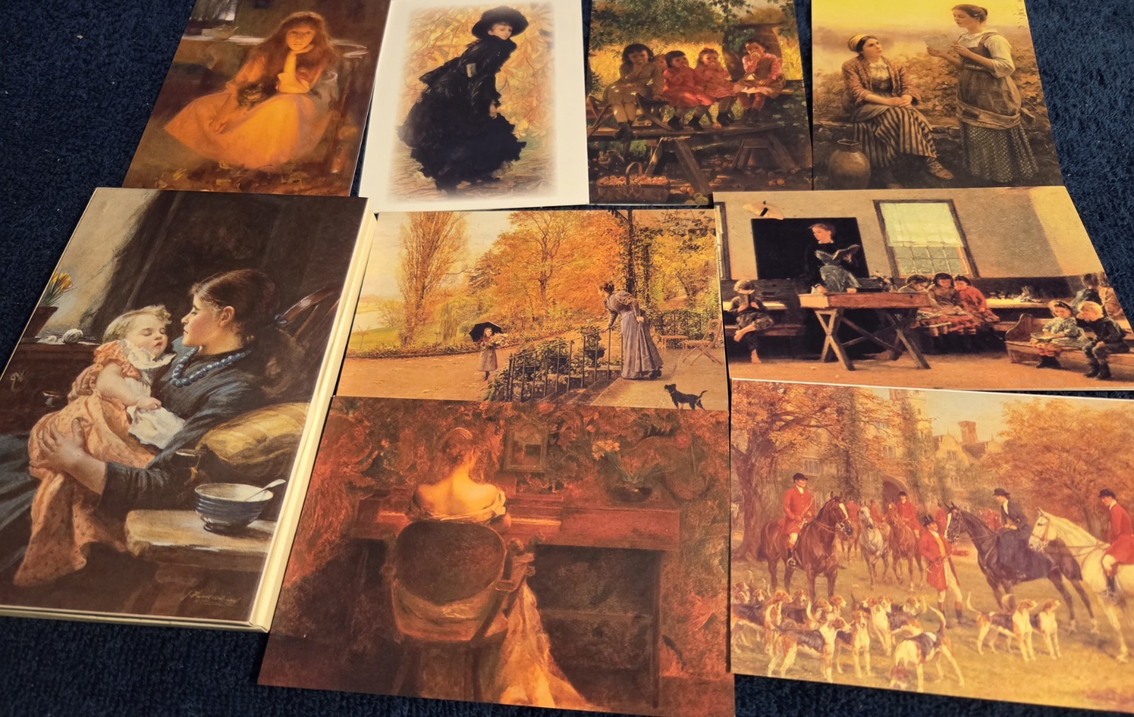 18 Greeting Note Cards with People 8 are Victorian 5 each of Same Cards in Case gallery