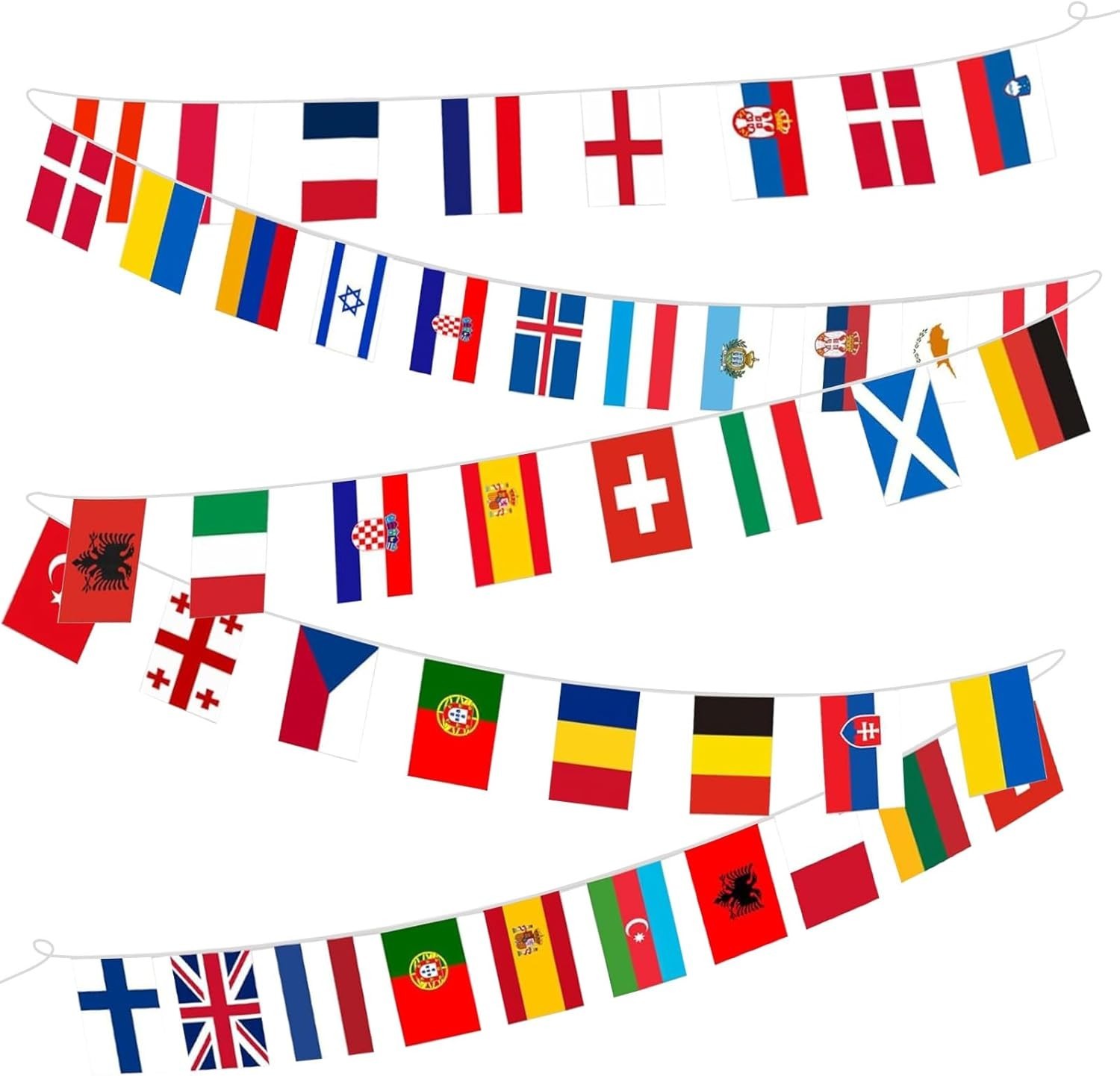Country Flags Banner 82ft Polyester International Flags of the World Classroom gallery