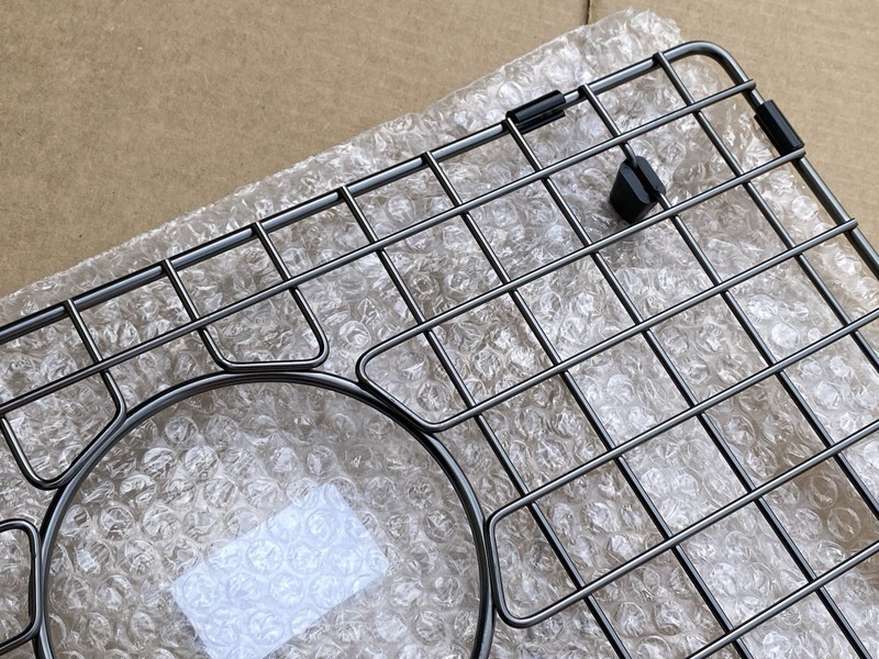 StarStar Kitchen Sink Bottom Grid Protector 18"x15" Rear Drain Matte Black SS gallery