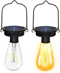 2 Pack Replacement Solar Light Tops,3.23in Solar Hanging Lantern Replacement Par