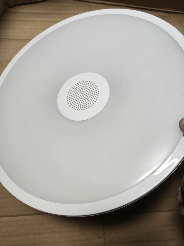 LED White Music Bluetooth Ceiling Speaker Light Fixture IP44 READ no mount gallery