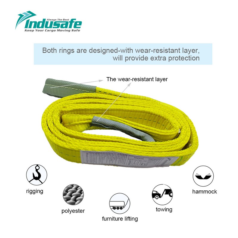 Indusafe Rigging Moving Lifting Straps Industrial Web Sling 3100LBS 3/6/9 FT 5:1 gallery