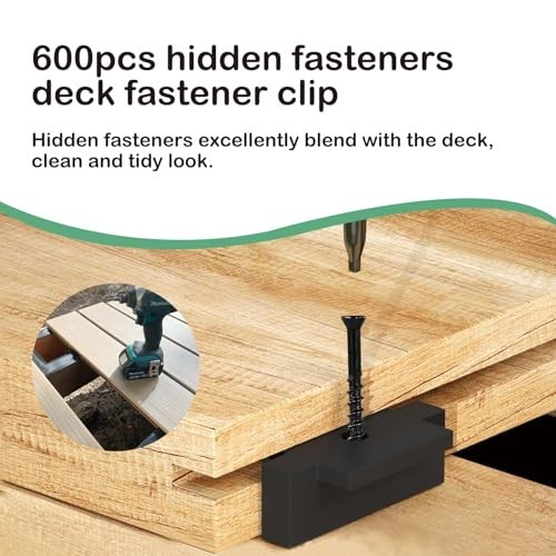 Hidden Deck Fasteners for Composite Decking Boards with Screws and Drill Bits gallery
