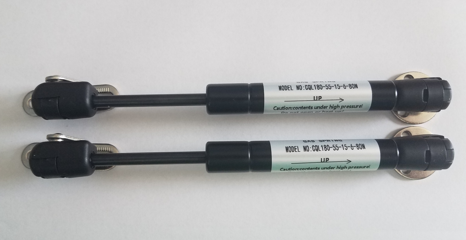 80N/18lb gas Strut Spring,Lid Support Shocks, 7" lgth CQL180-55-15-6-80N -2 pack gallery