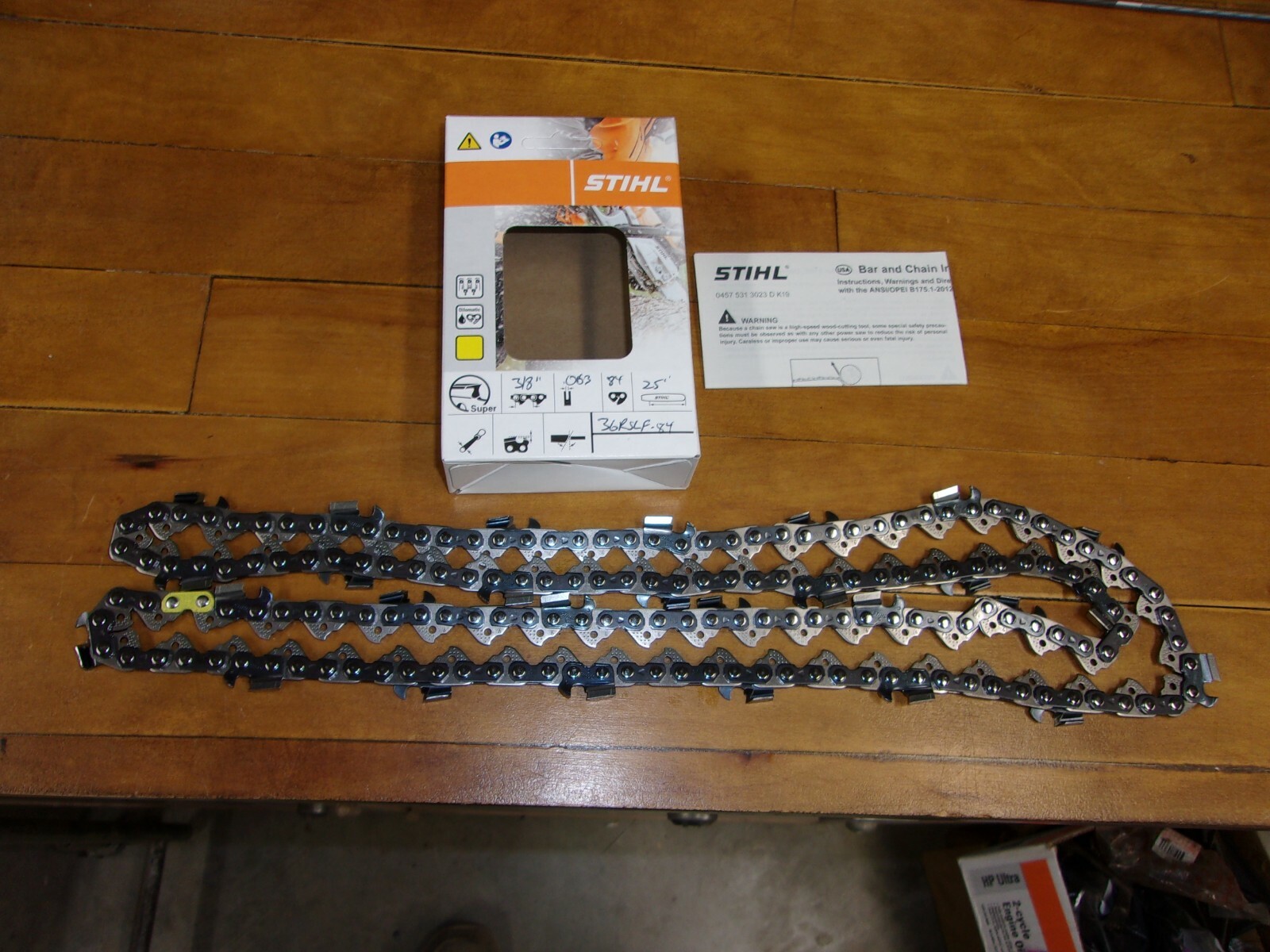 Stihl OEM 25" Full Chisel "Skip Tooth" Chain 3/8" .063" 84 DL 36RSLF #GM-7P1 gallery