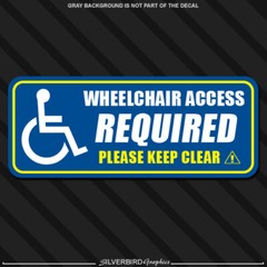 Handicap wheelchair access sticker vehicle decal disabled window parking 8″