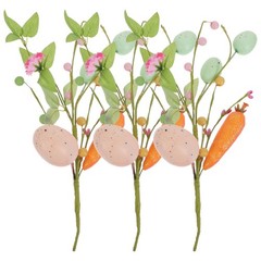 3 Pcs Easter Egg Tree Spring Floral Picks Artificial Day Supplies