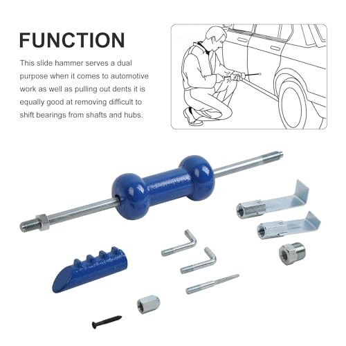 9PCS 5lb Impact Dent Puller Slide Hammer, Dent and Axle Puller Removal Set gallery