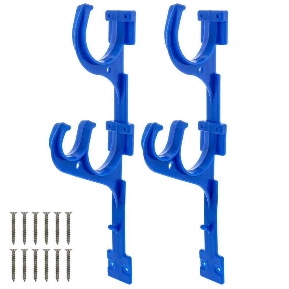 Plastic Swimming Pool Hanger Set, Hold Telescopic Poles, Nets, Brushes, Vacuums