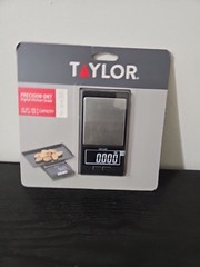 Taylor Precision Diet Digital Kitchen Scale With Cover, 16 oz/500 g 1250BKT New