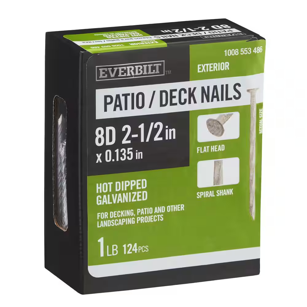 2-1/2 In. X 8D Hot Dipped Galvanized Deck Nails 1 Lb. (124-Count) gallery
