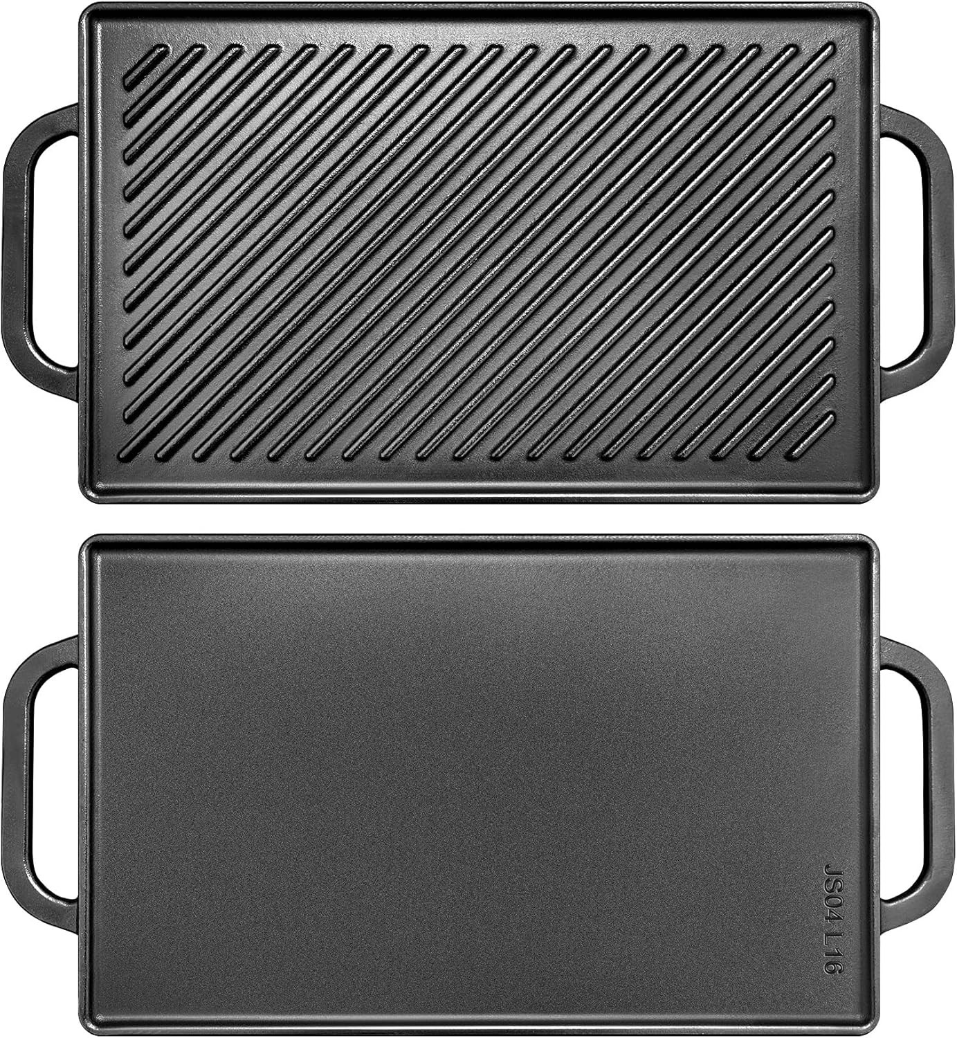 Cast Iron Reversible Grill Griddle，Double Sided Grill Pan Perfect for Gas Grills gallery