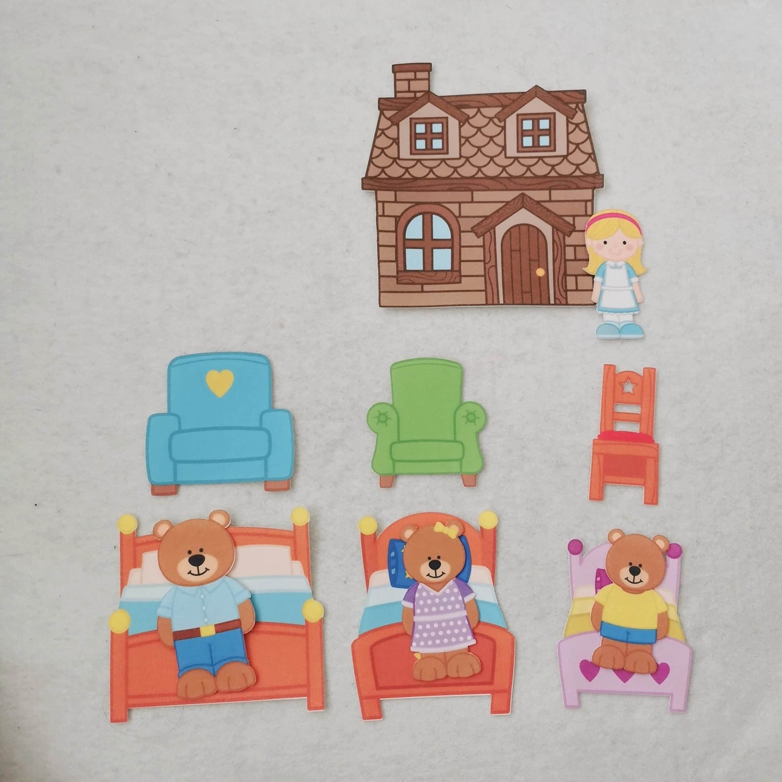 Goldilocks and the Three Bears Felt Story Set | Classic Fairy Tale Circle Time A gallery