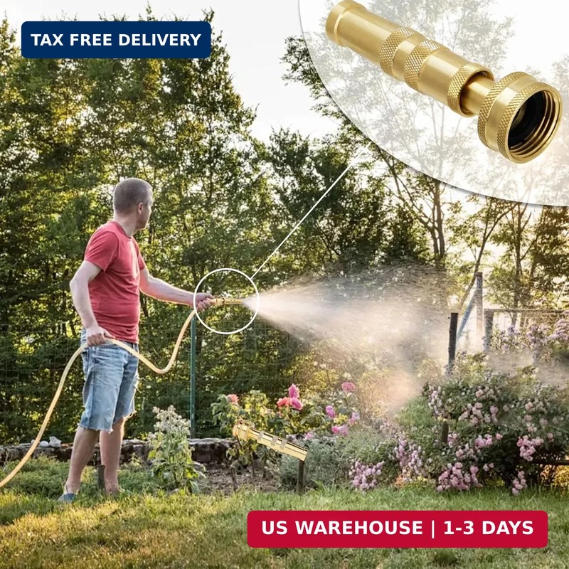Triumpeek Solid Brass Hose Nozzle, 4 Pack 4"L Heavy Duty Brass Garden Hose Nozzl gallery