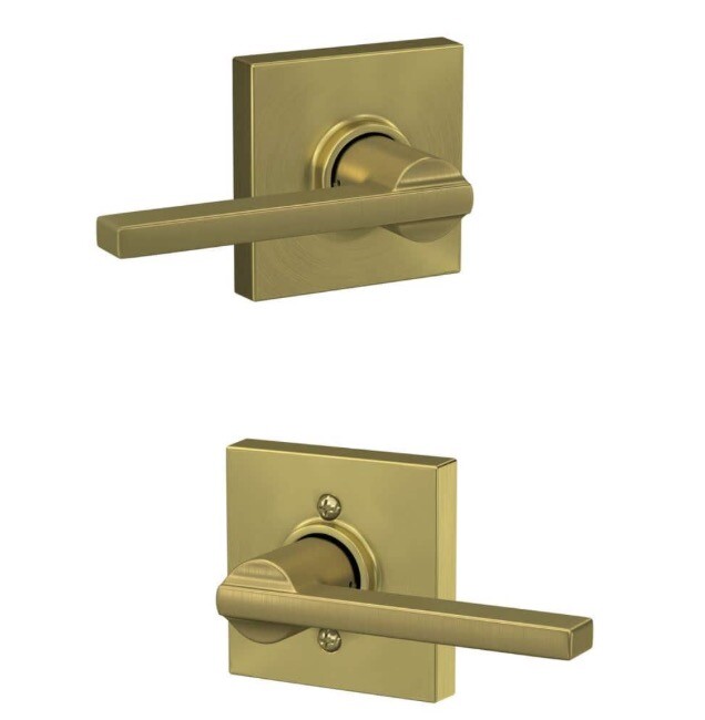 Schlage Latitude Passage Hall/Closet Door Handle with Collins Trim F10 LAT COL gallery