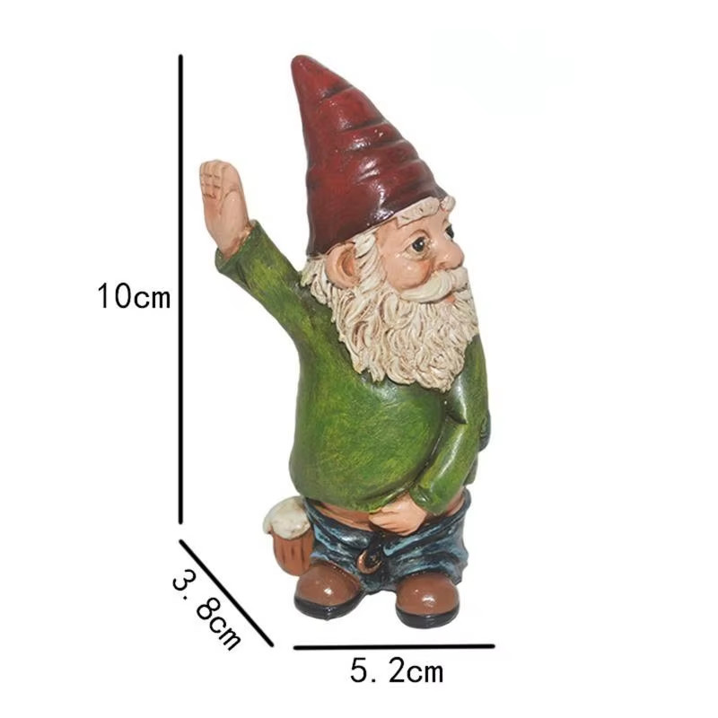 Creative Urinating Gnome Statue Resin Crafts White Bearded Old Man Dwarf Sculptu