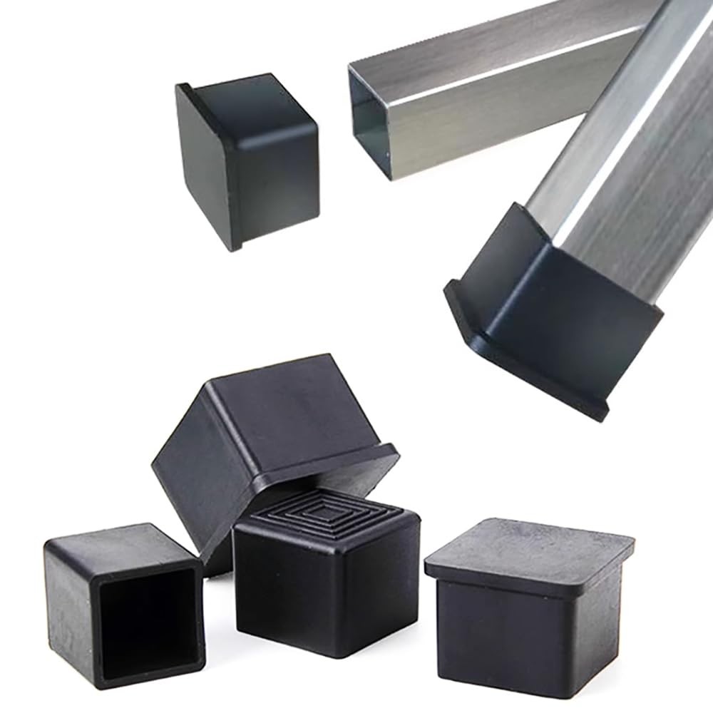 20Pcs 3/4 Inch (19mm) Square Rubber Chair Leg Tips Caps, Chair Table Leg Cove... gallery