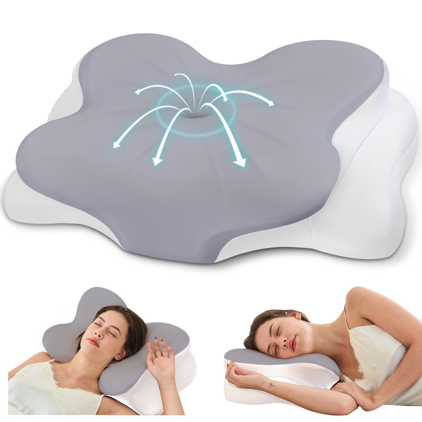Cervical Neck Pillow Ergonomic Memory Foam Contour Orthopedic Sleep Support gallery