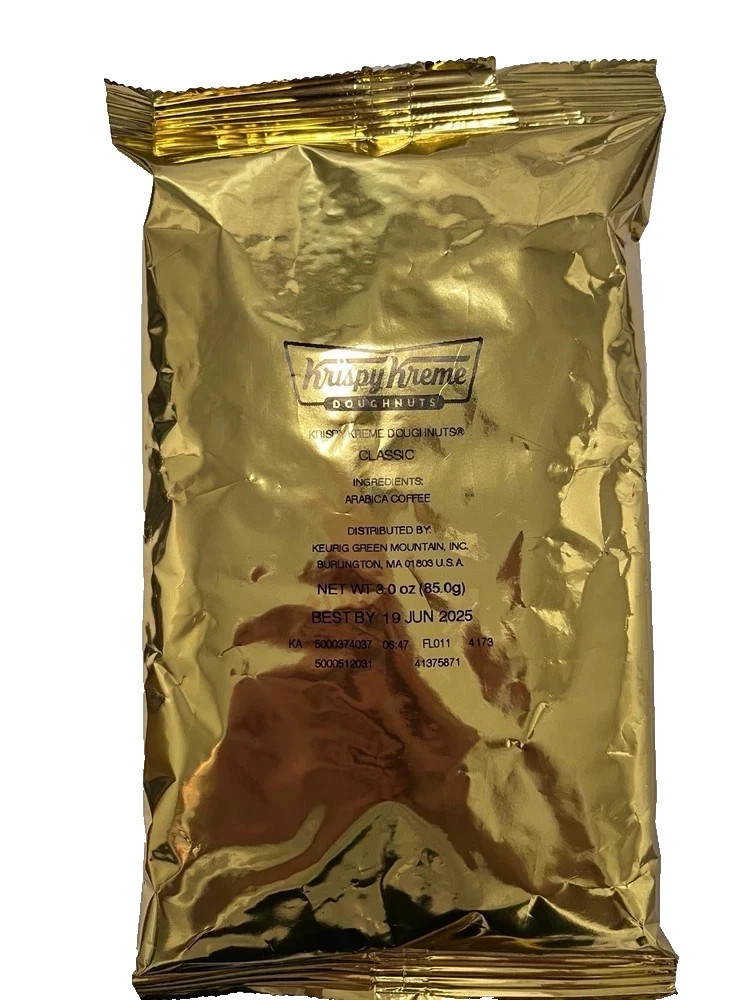 Krispy Kreme Classic Ground Coffee Packets 3 Oz. BB 6/25 - 26 Bags gallery