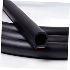 Pangda 16Ft D Shape Rubber Weather Stripping Foam Self 16ft L 3/8″ W × 1/4″ H
