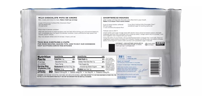 2 Pack Guittard Baking Chips, Milk Chocolate, 11.5 oz Free Shipping gallery
