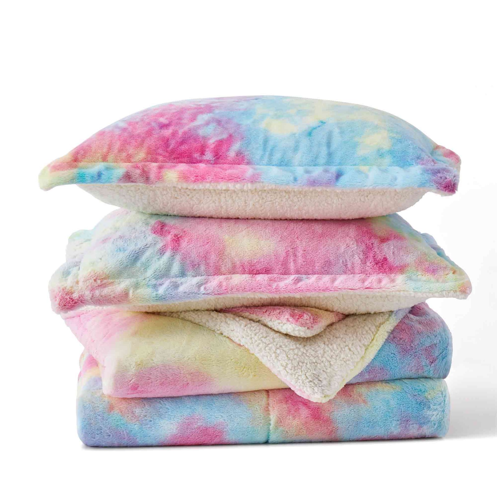 Extra Warm Reversible PV Sherpa Fleece Plush Blanket, Antistatic Comforter Sets gallery