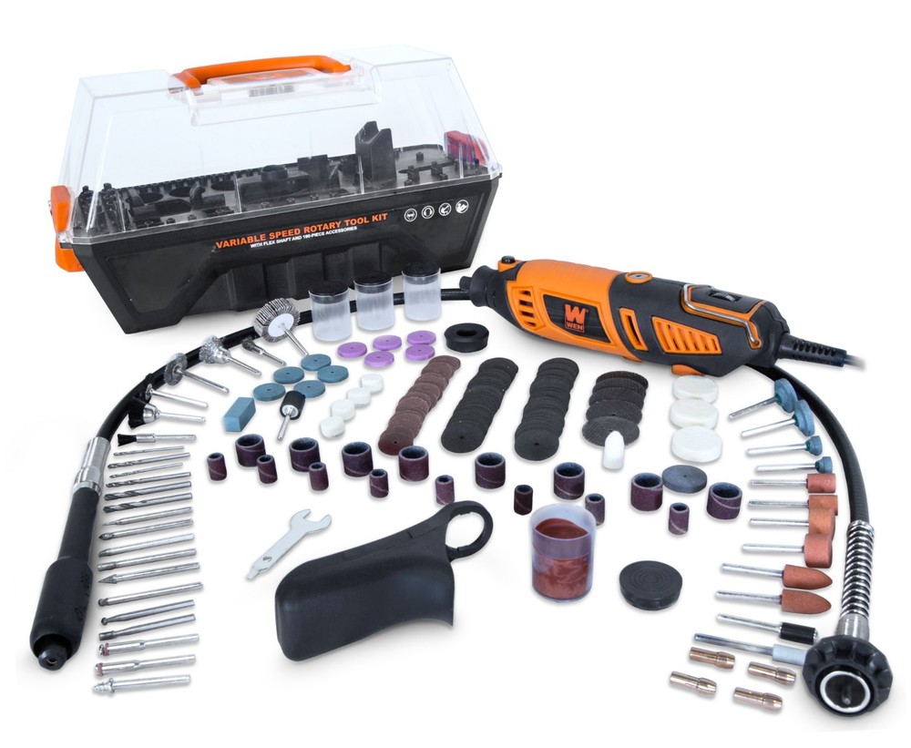 WEN 23190 1.3A Variable Speed Steady-Grip Rotary Tool with 190-Piece Accessories