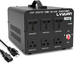 3000 Watt Voltage Converter Transformer Heavy Duty Step Up/Down AC 110V/120V/220