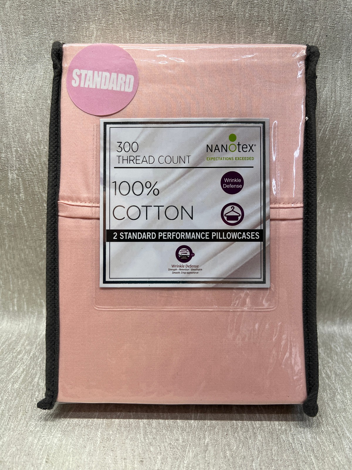 NANOTEX Peach Pillowcases - 300 Thread Count, Standard Set 0f 2 Pillow Cases gallery