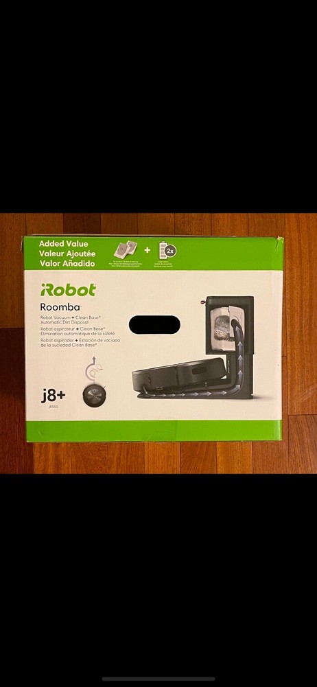 iRobot Roomba j8+ Wi-Fi Connected Self-Emptying Robot Vacuum j8550 (NEW-IN-BOX)