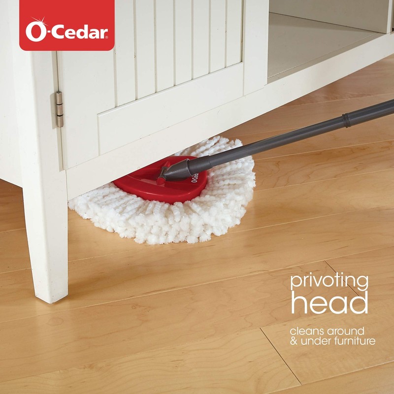 O-Cedar Easywring Microfiber Spin Mop & Bucket Floor Cleaning System with 3 Extr gallery