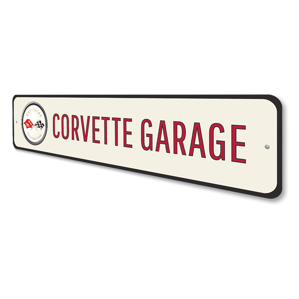 Corvette Garage Sign Custom Chevy Man Cave Personalized Chevrolet Aluminum Decor gallery