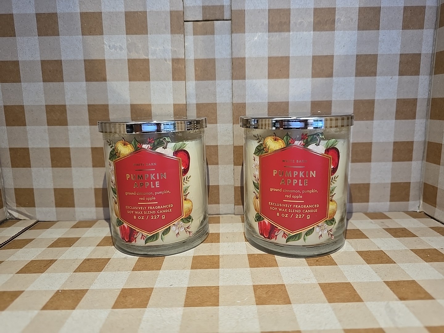 2-PACK Pumpkin Apple 30-50 burn hours Single Wick Candle 8 oz Bath & Body Works gallery