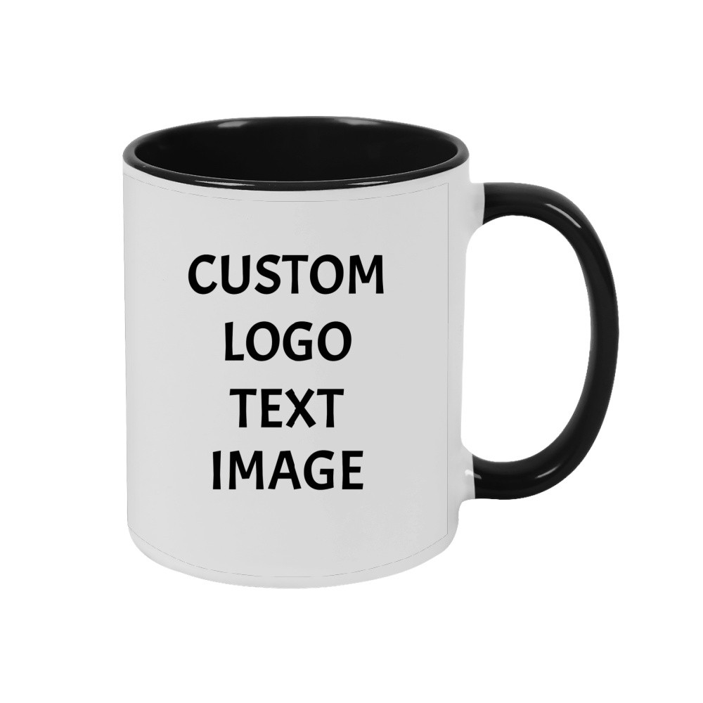 Customized Two Tone Coffee Mug Personalized Text Daily Work Identity Present gallery